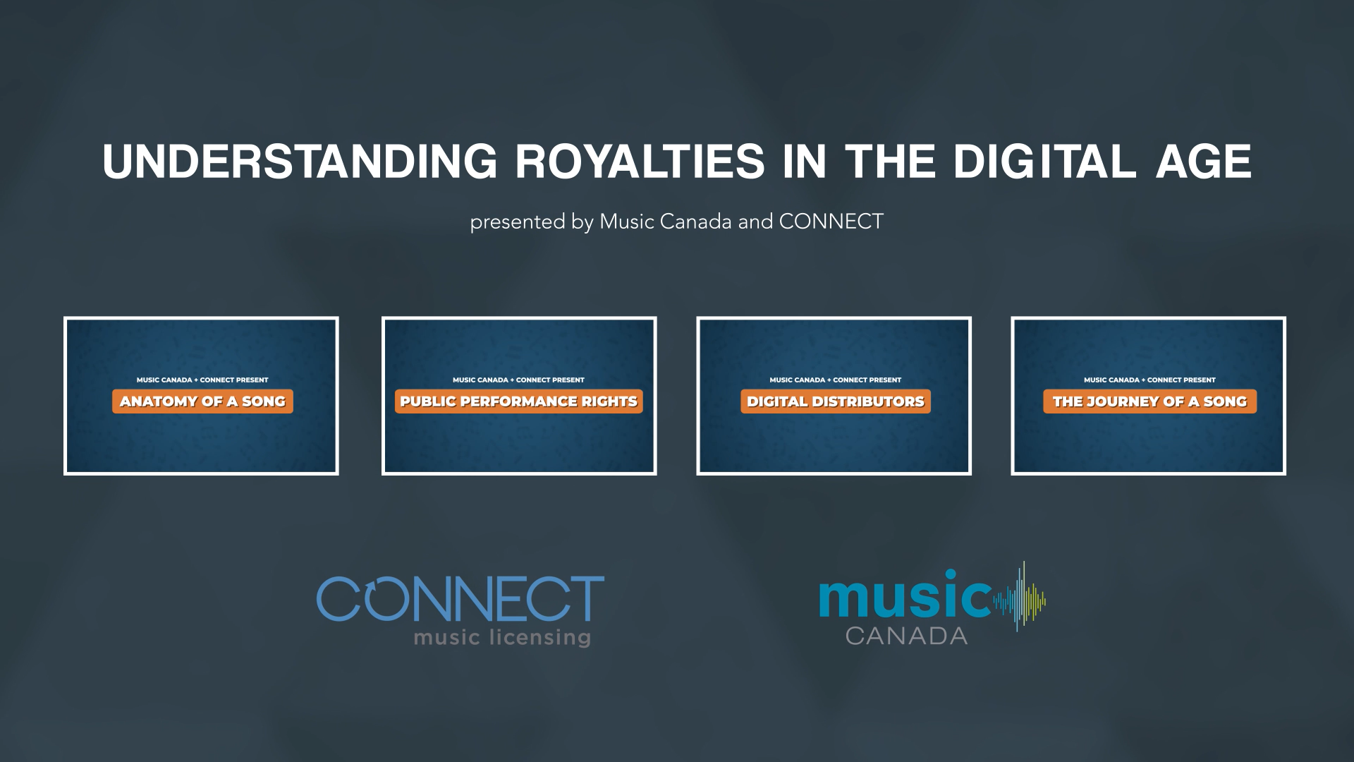 CONNECT Music Licensing and Music Canada launch Understanding Royalties In the Digital Age video series, supported by Ontario Creates thumbnail
